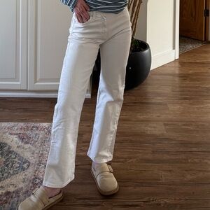 Women's White Straight-Leg Jeans